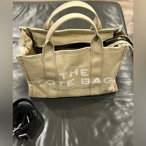 Marc Jacobs Tan Canvas Tote Bag